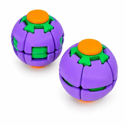 2026 New 3D Gear Fidget Squishies Ball Dual Press Rotate Finger Spinner Pocket Portable Stress Relief Office Adult Anxiety Toy