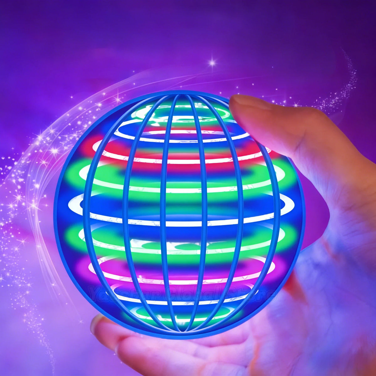 Magic with LED Light Flying Ball Spinner Hand Control 360° Rotating Mini UFO Drone Kids Party Game Gift Toys