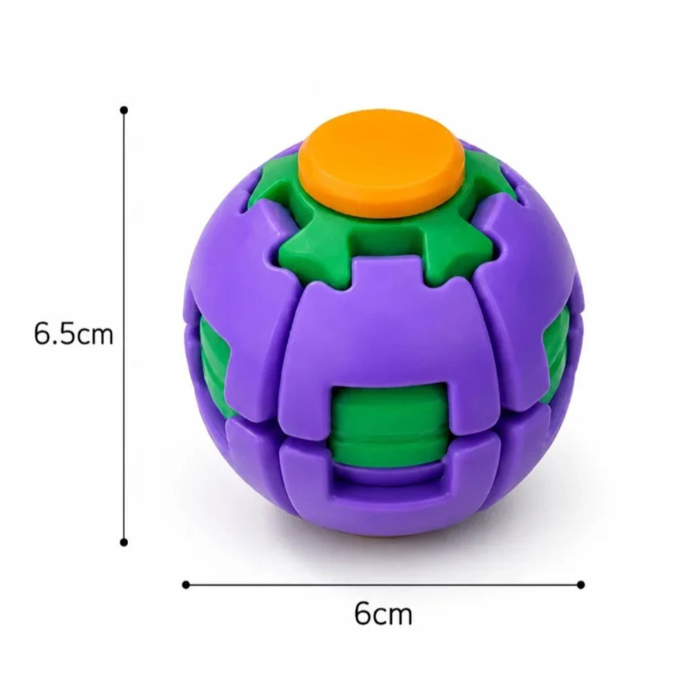 2026 New 3D Gear Fidget Squishies Ball Dual Press Rotate Finger Spinner Pocket Portable Stress Relief Office Adult Anxiety Toy