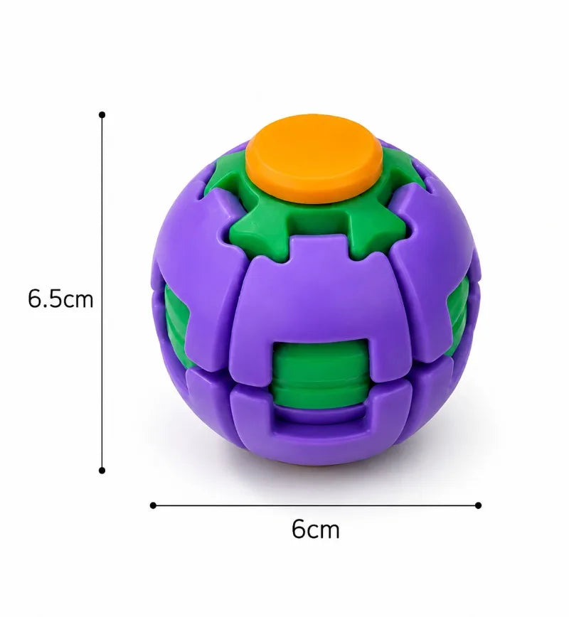 2026 New 3D Gear Fidget Squishies Ball Dual Press Rotate Finger Spinner Pocket Portable Stress Relief Office Adult Anxiety Toy